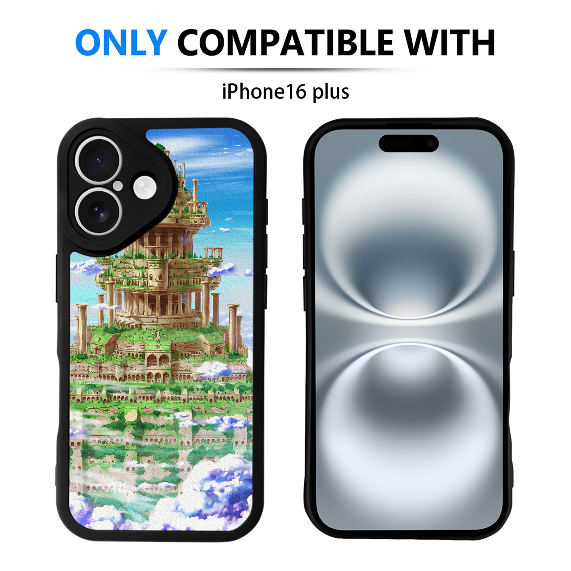 （画像用） ドラゴンクエスト Doragon Kuesuto Dragon Quest 【iPhone 16シリーズ対応】シリコンスマホケース（レザー調） 材質：シリコン